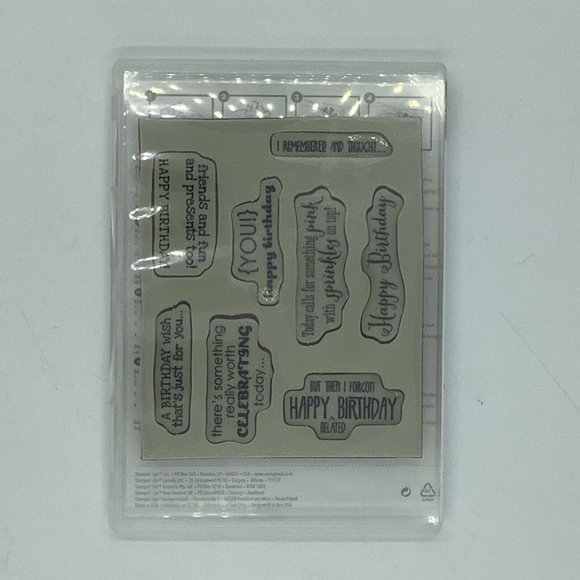 Stampin Up 131350 REMEMBERING YOUR BIRTHDAY Stamp Set Unused - Picture 2 of 3